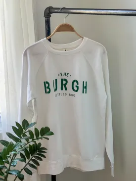 Burgh Lightweight Sweatshirt - White/Green