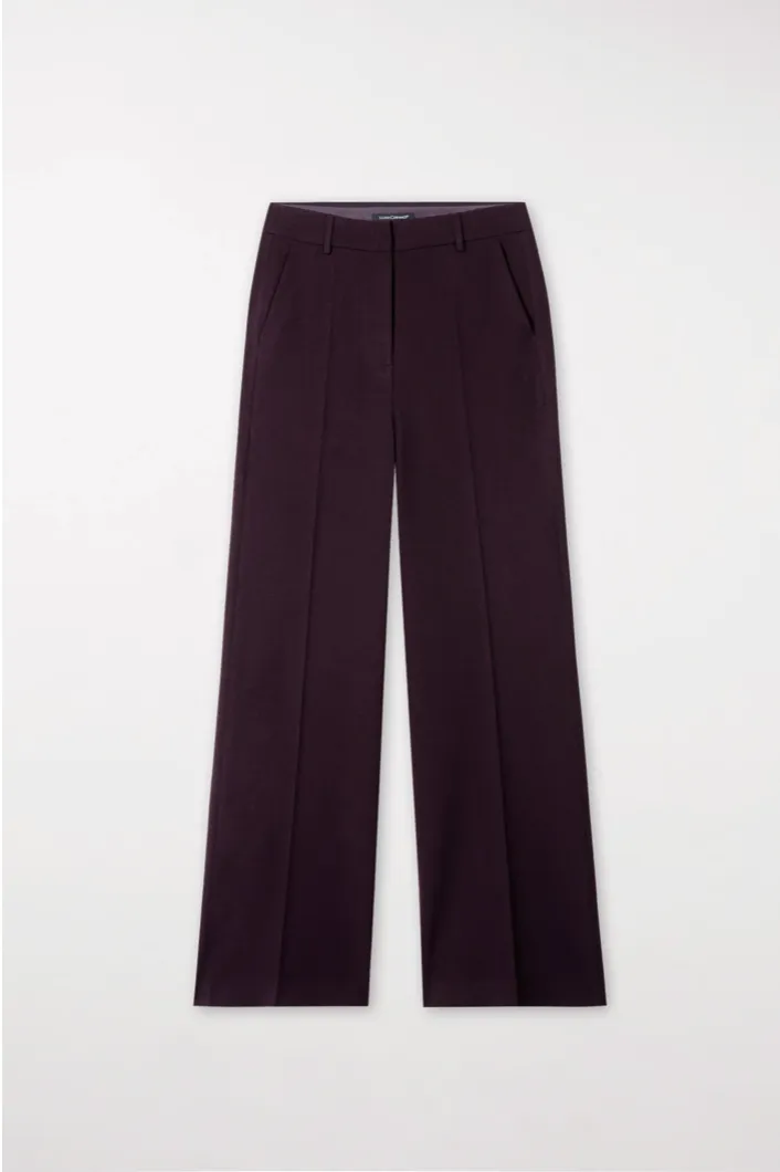 Burgundy Wide Leg Pants