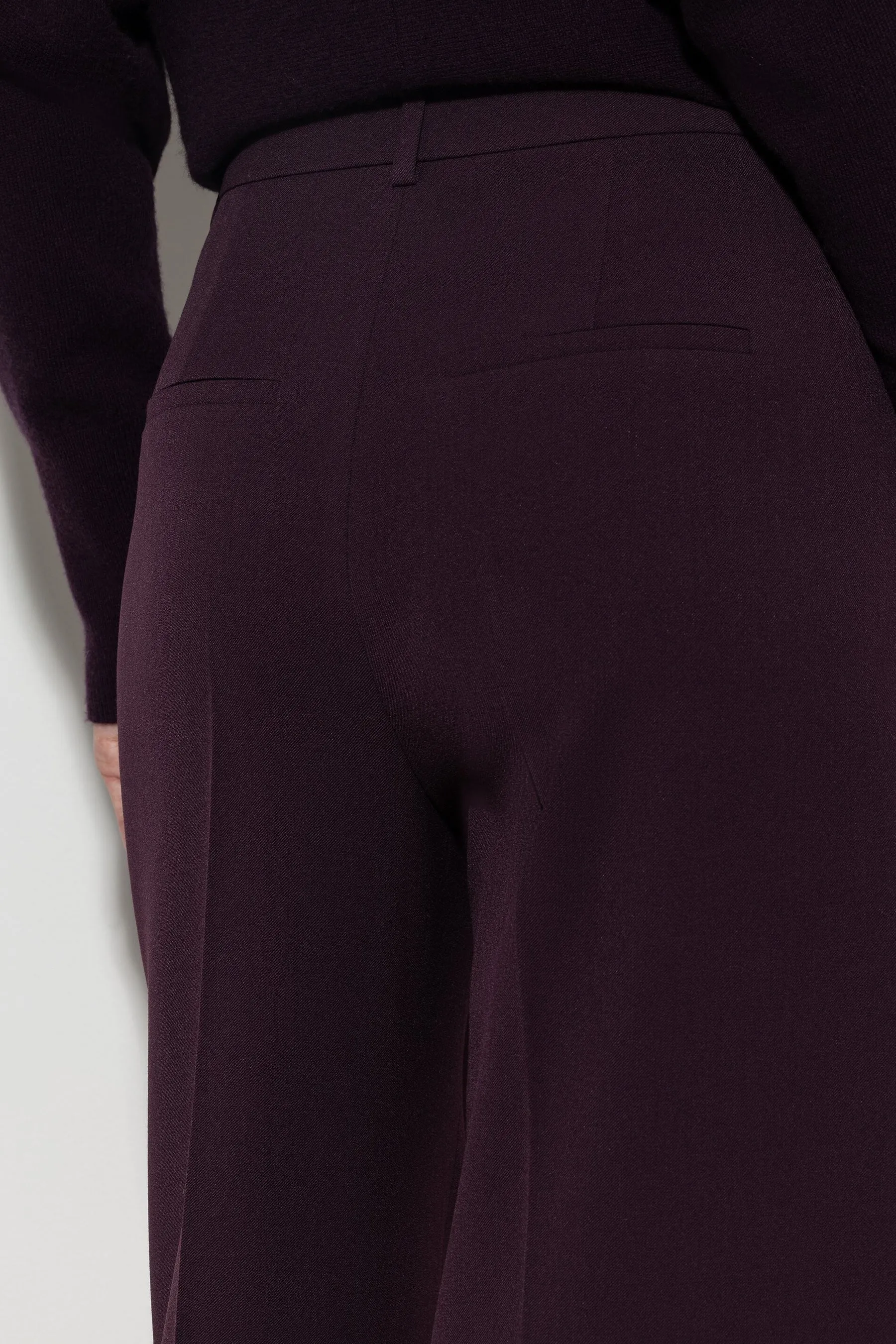 Burgundy Wide Leg Pants