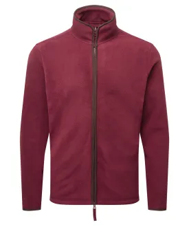 Burgundy/Brown - Artisan fleece jacket