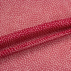 Burgundy/White Spotted Silk Georgette