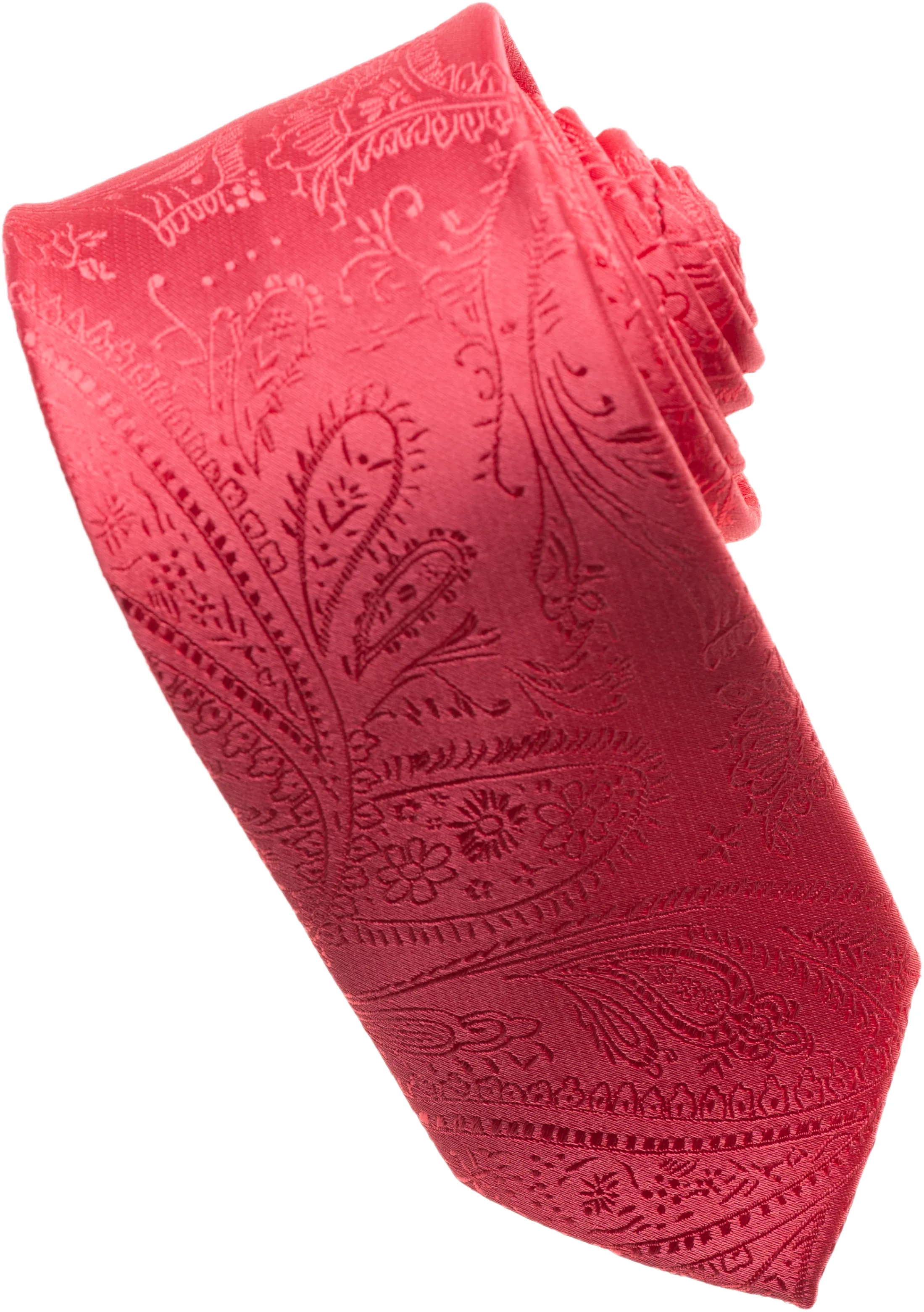 Burnt Orange Paisley Tone on Tone Necktie