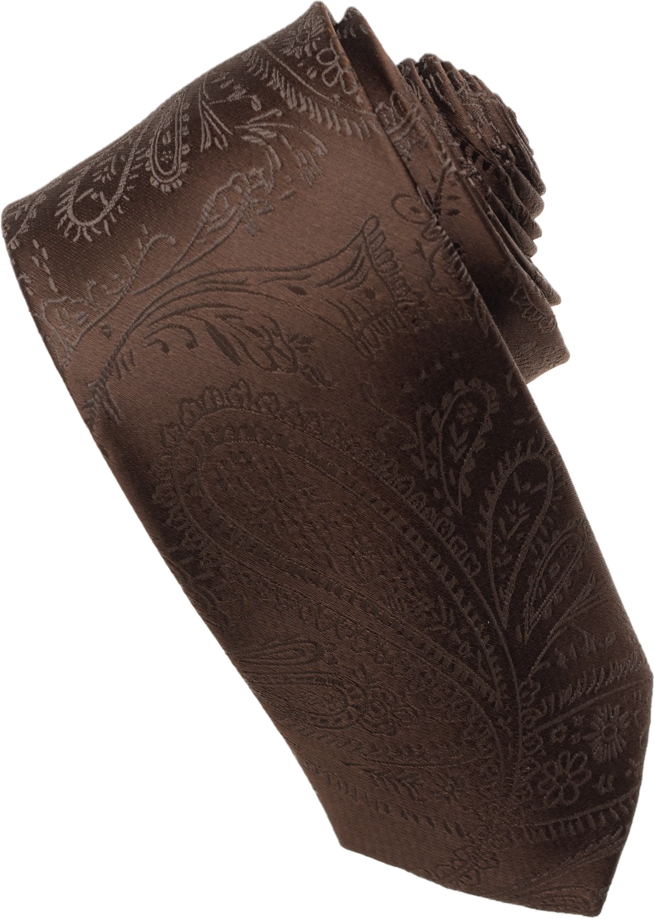 Burnt Orange Paisley Tone on Tone Necktie