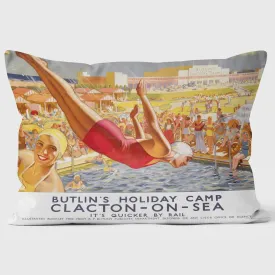 Butlin's Holiday Camp Clacton-On-Sea LNER 1940 - National Railway Museum Cushion