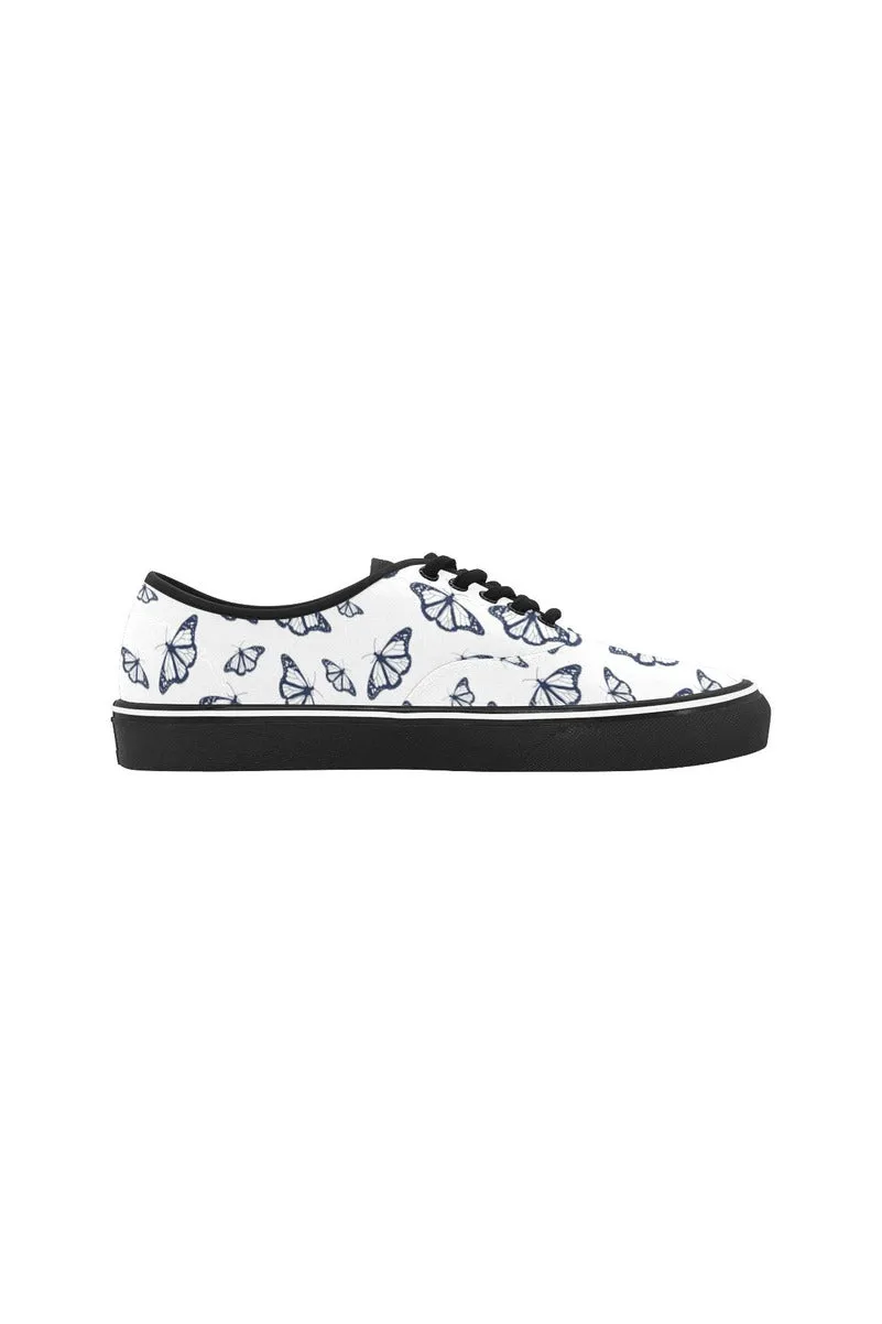 Butterflies Classic Women's Canvas Low Top Shoes (Model E001-4)