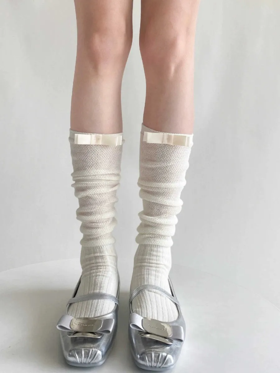 Butterfly Ballet Style Calf Socks