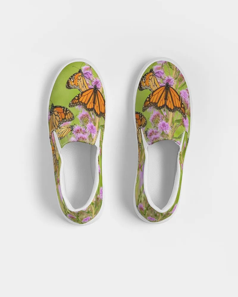 Butterfly Paradise Art Shoes Women's Slip-On Canvas Shoe