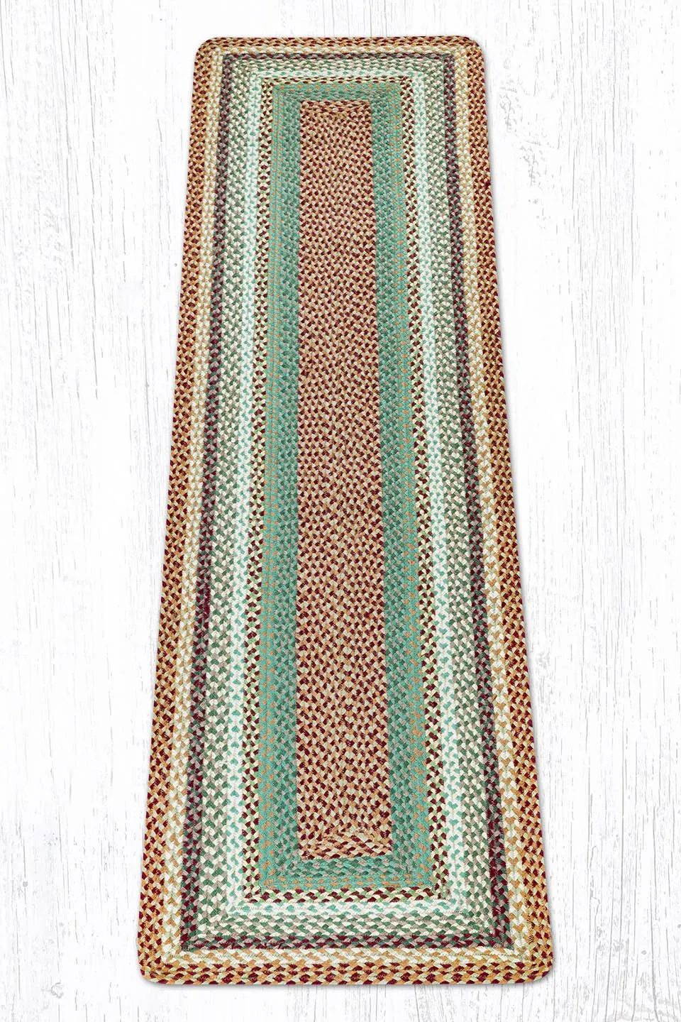 Buttermilk/Cranberry Braided Jute Rugs C-413