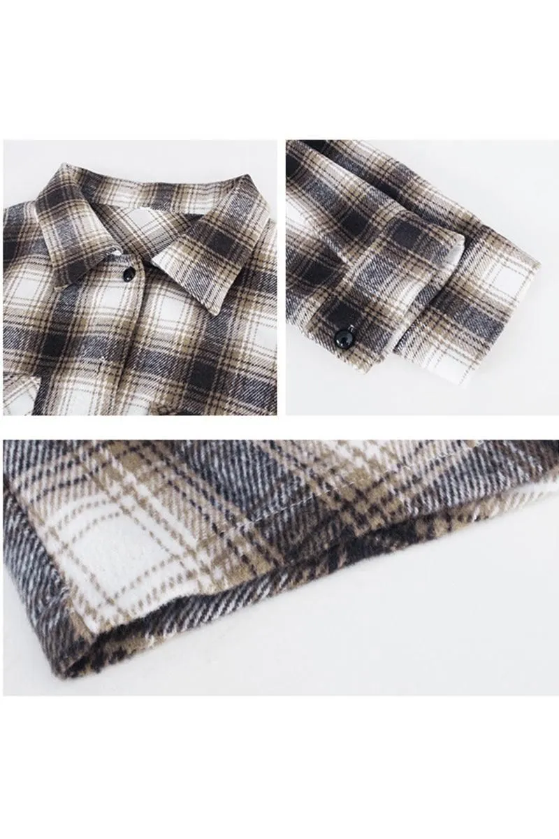 BUTTON DOWN CASUAL PLAID SHIRTS