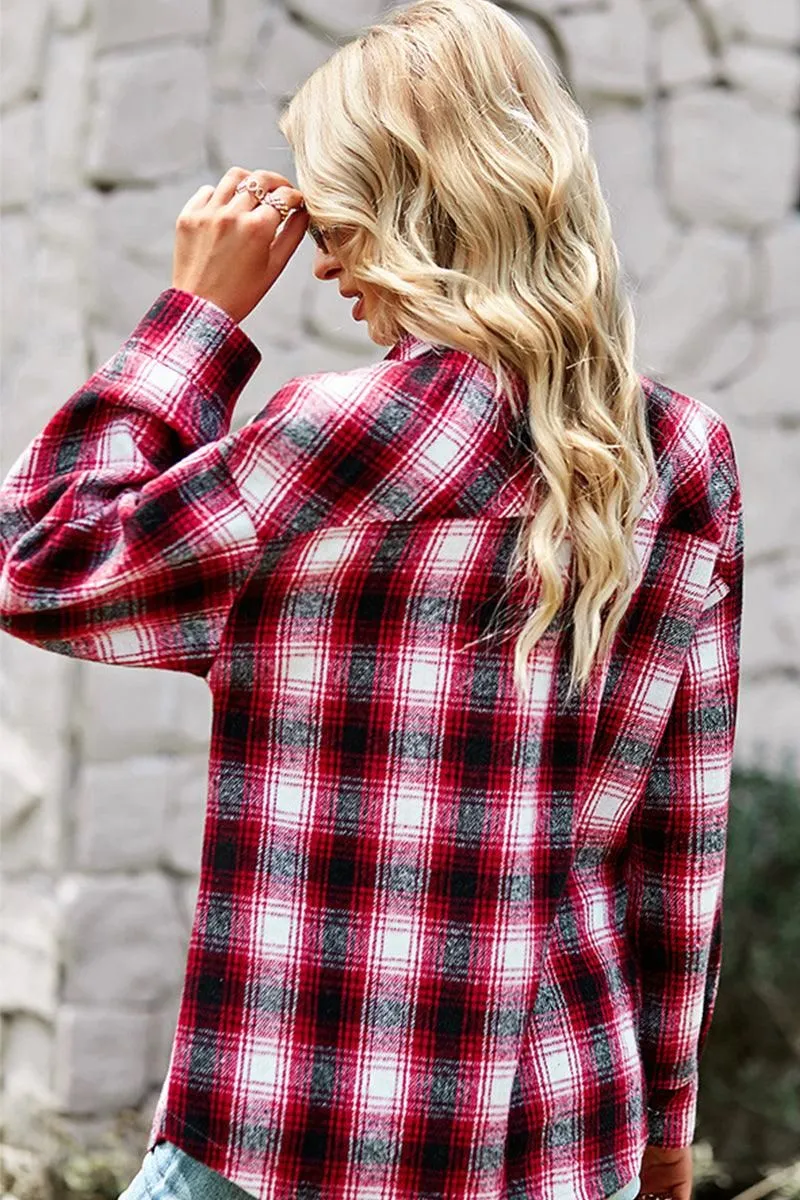 BUTTON DOWN CASUAL PLAID SHIRTS