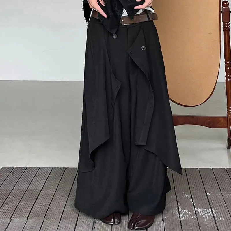 Button Down Wide Leg Pants