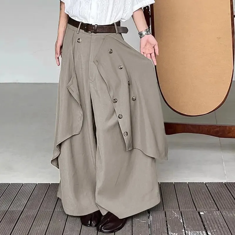 Button Down Wide Leg Pants