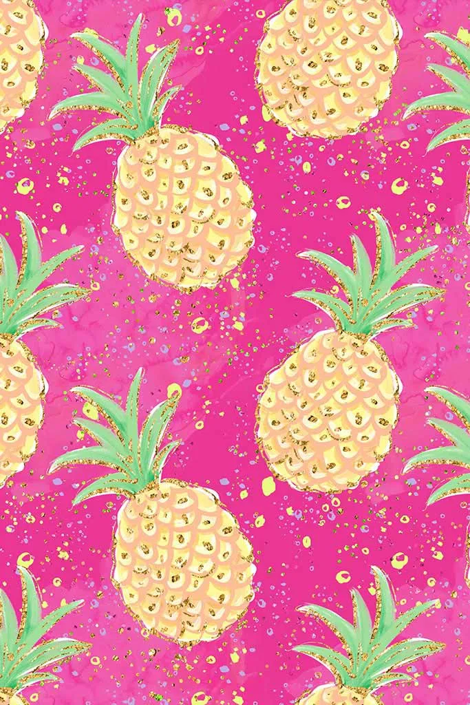 BUY 1 GET 4 FREE! Piña Colada Lucy Pink Pineapple Print Summer Leggings - Kids