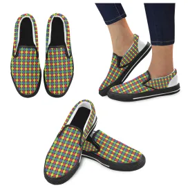 Buy Women's Polka  Print Canvas Slip-on Shoes at TFS