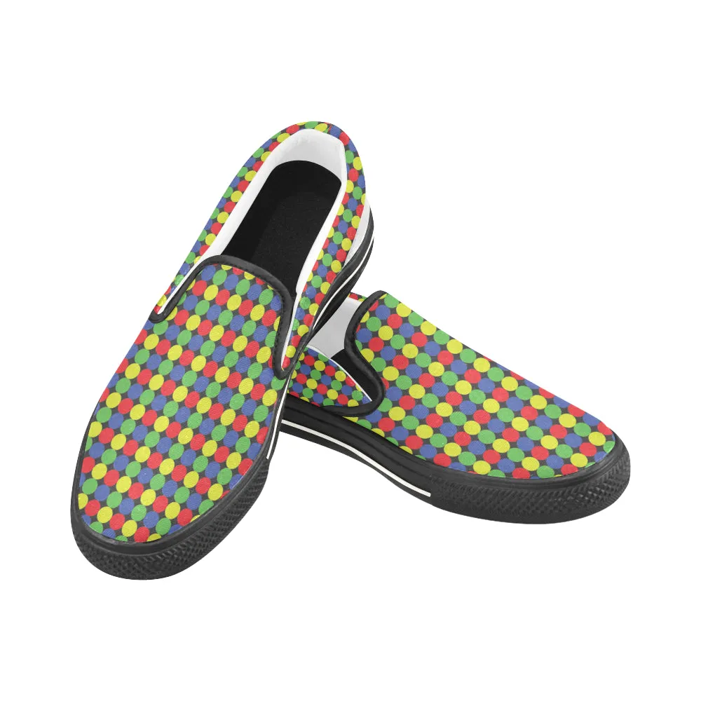 Buy Women's Polka  Print Canvas Slip-on Shoes at TFS