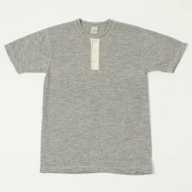 Buzz Rickson's S/S Henley Tee - Grey Melange