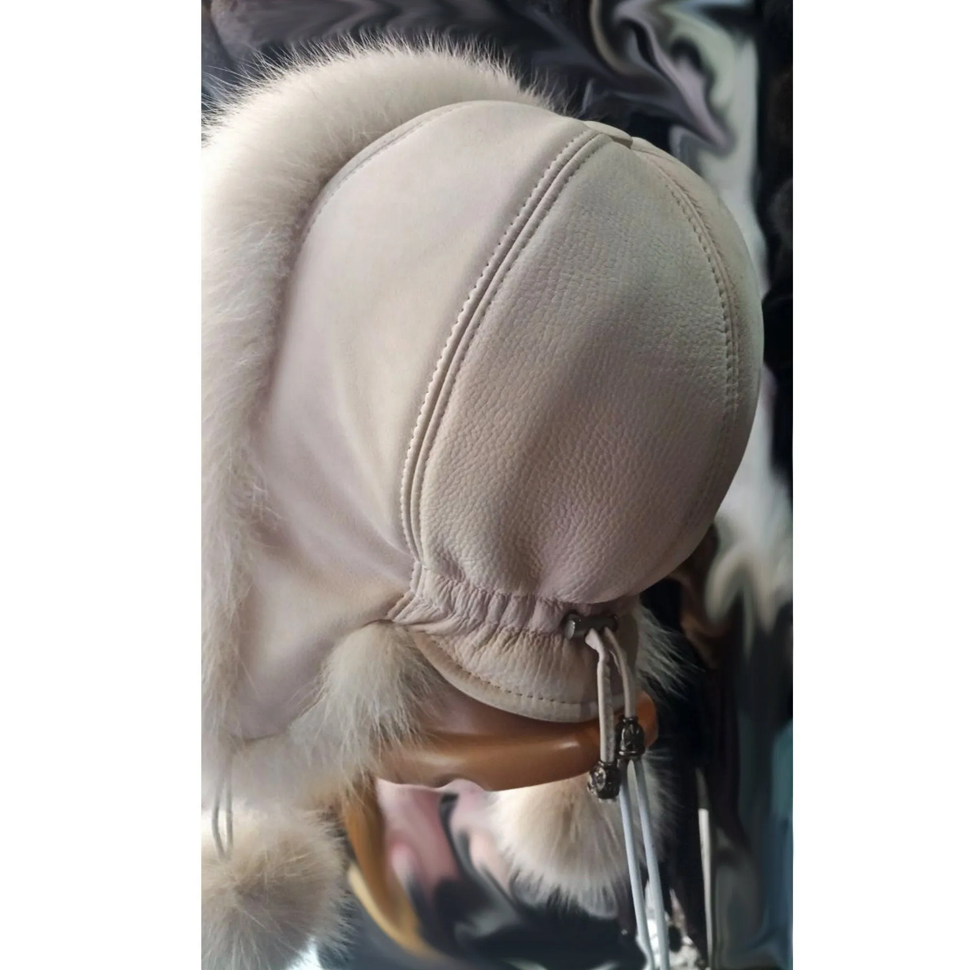 BY ORDER Women Fur Hat, Real Leather Fox Fur Hat, Aviator Hat, Ushanka, Russian Hat, Ski Hat, Leather Hat Ear Flaps, Girl Trapper Hat Pink