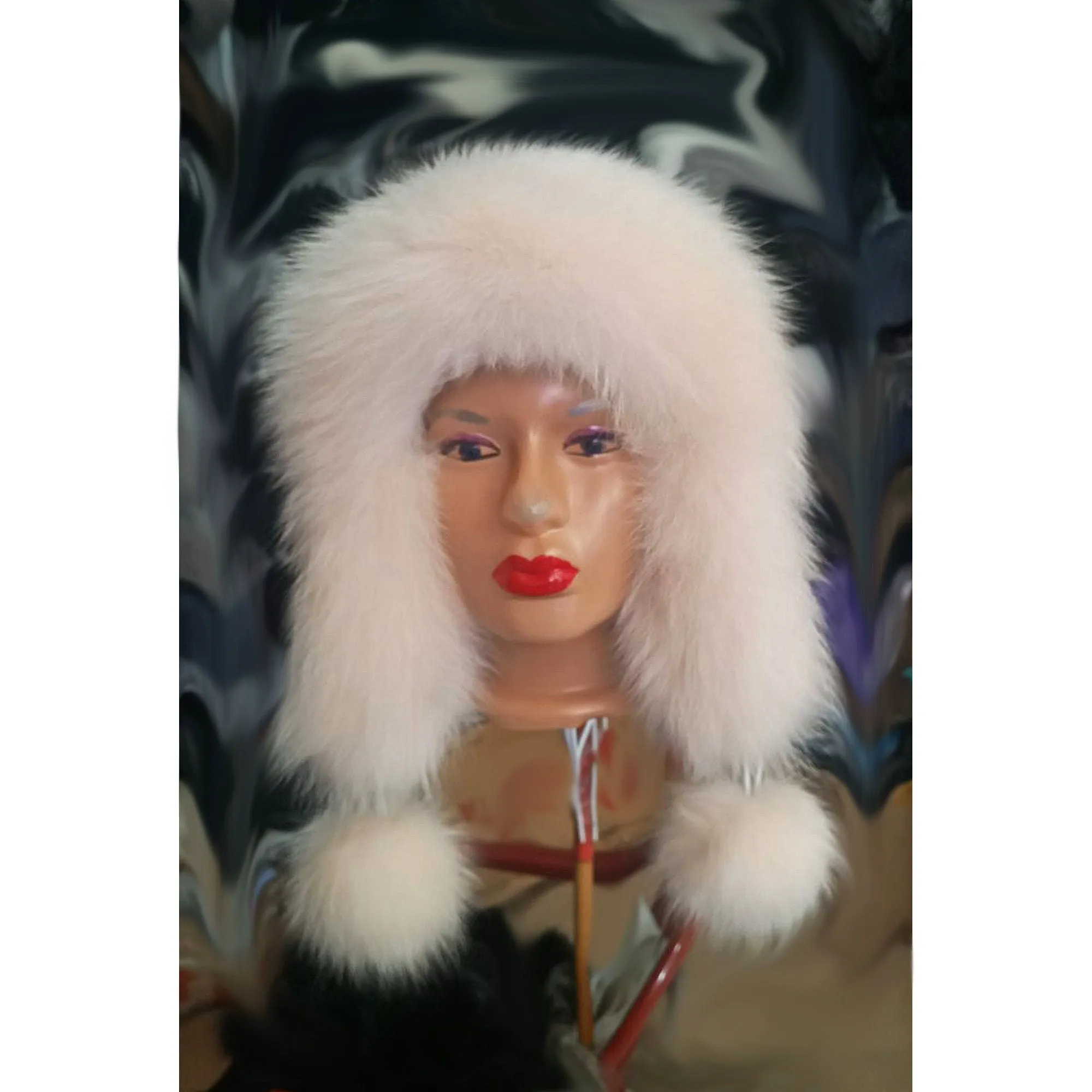 BY ORDER Women Fur Hat, Real Leather Fox Fur Hat, Aviator Hat, Ushanka, Russian Hat, Ski Hat, Leather Hat Ear Flaps, Girl Trapper Hat Pink