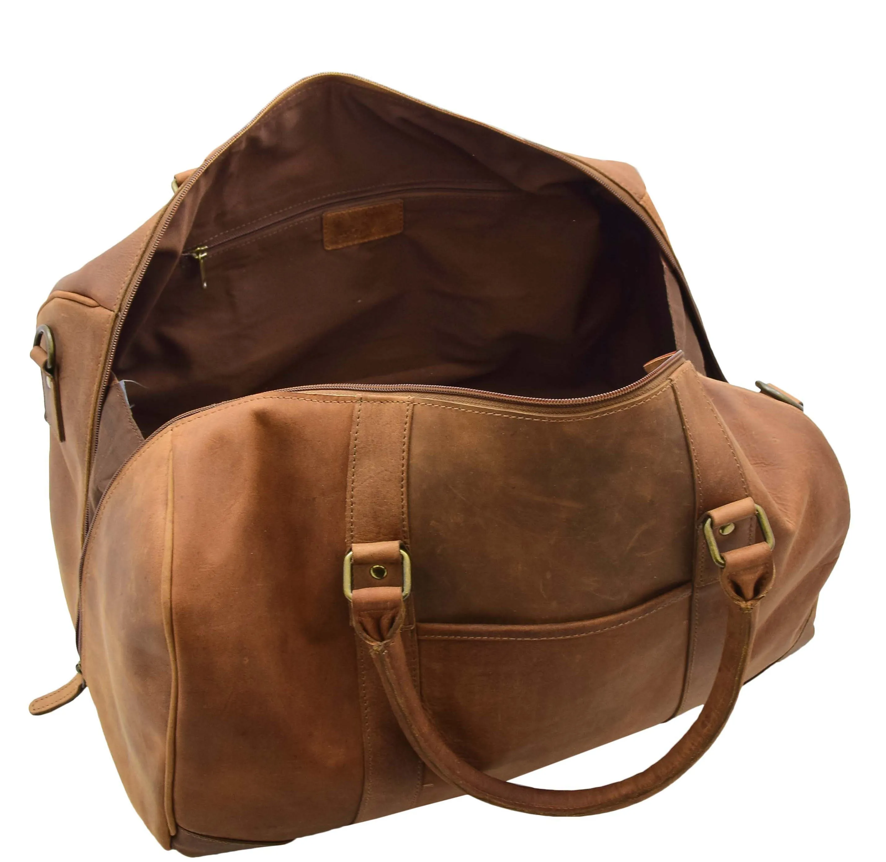 Cabin Travel Weekend Genuine Leather Holdall Bag MARS Tan