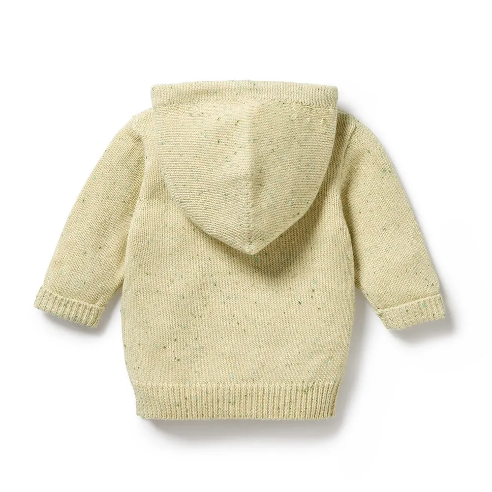 Cactus Fleck Knitted Zipped Jacket