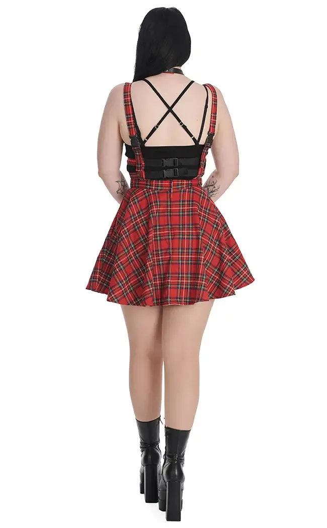 Caged Up Tartan Harness Skirt