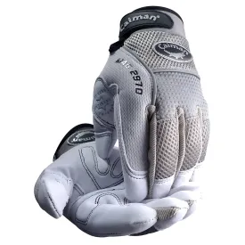 Caiman 2970-2 Multi-Activity Glove with Padded Deerskin Leather Palm and Gray AirMesh Back