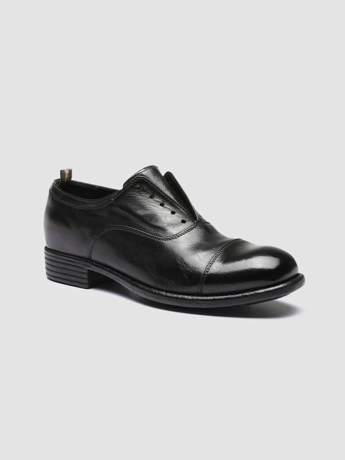 CALIXTE 003 - Black Leather Oxford Shoes