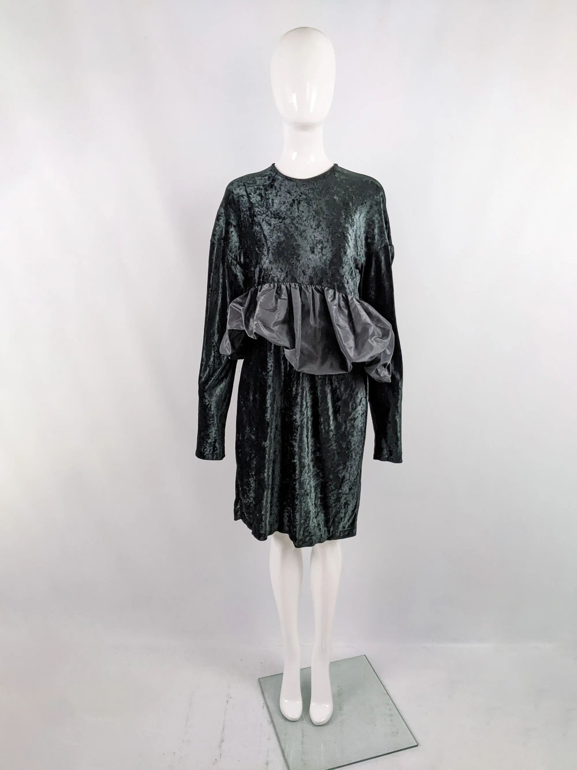 Callaghan by  Romeo Gigli Vintage Velvet & Taffeta Evening Dress