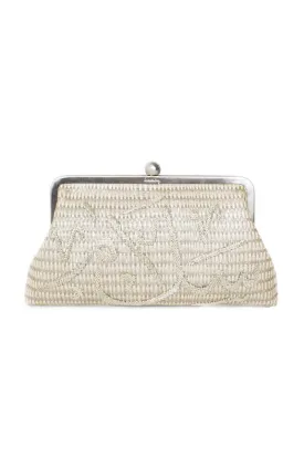 CALLIGRAPHY SILVER SALAM CLASSIC CLUTCH