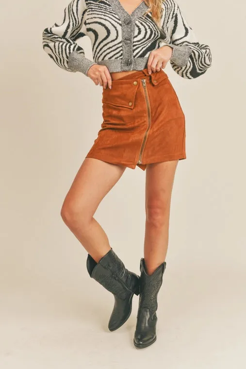 Camel Suede Skirt - Final Sale