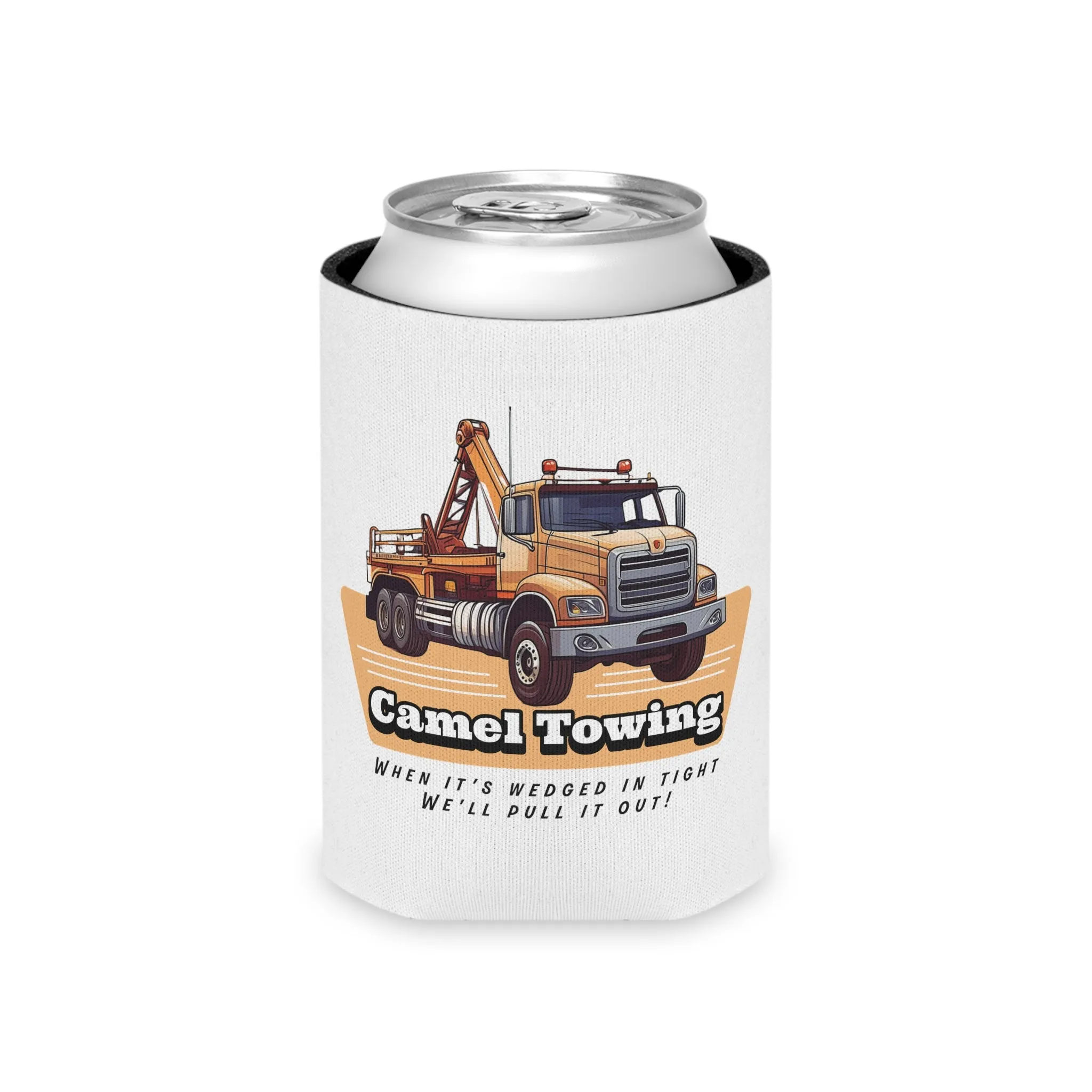 Camel Towing Can Koozie