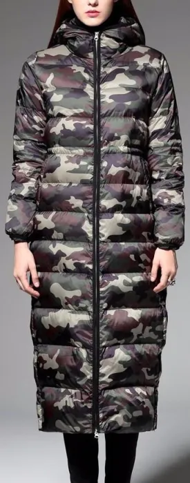 Camouflage Puffer Coat