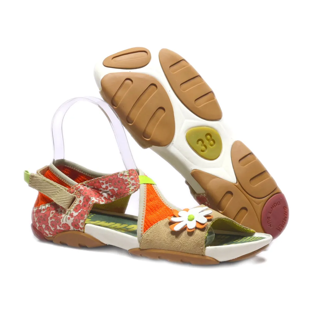 Camper Flat Sandals Fabric Multicolour Colour For Women