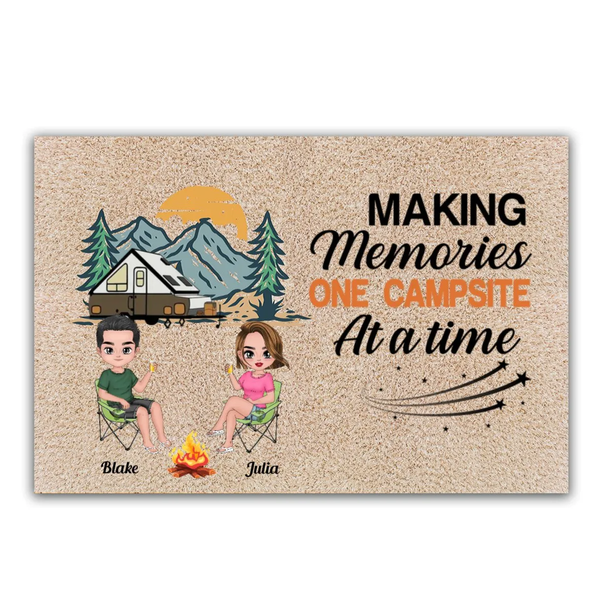 Camper - Making Memories One Campsite At A Time - Personalized Doormat