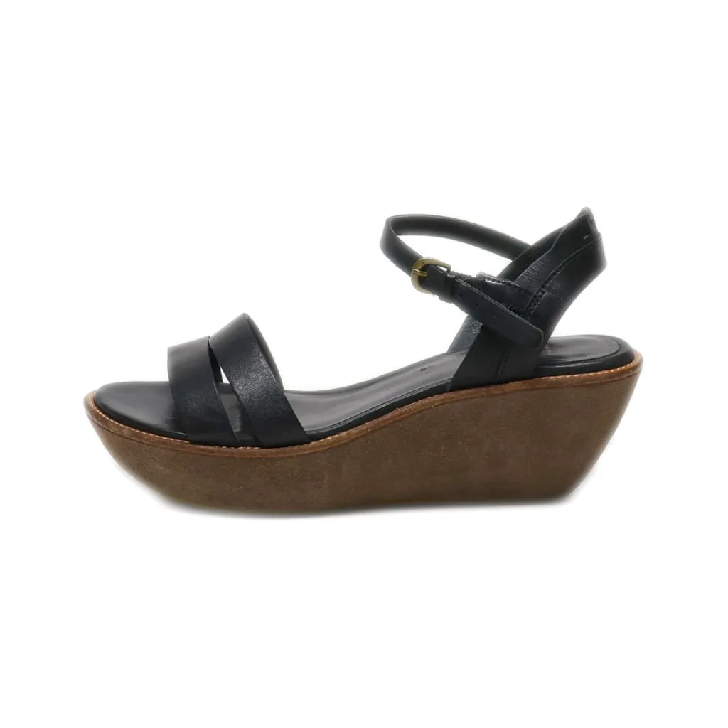 Camper Wedge Shoes Leather Black Colour For Women