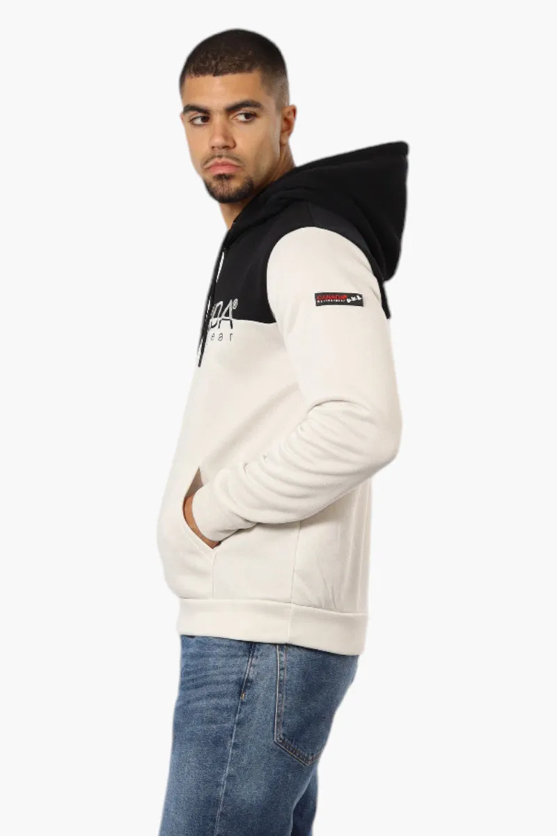 Canada Weather Gear Colour Block Embroidered Logo Hoodie - Stone