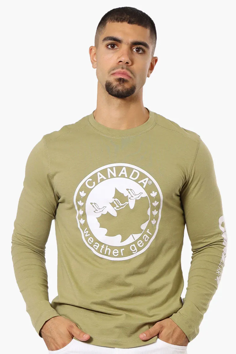 Canada Weather Gear Logo Sleeve Long Sleeve Top - Olive