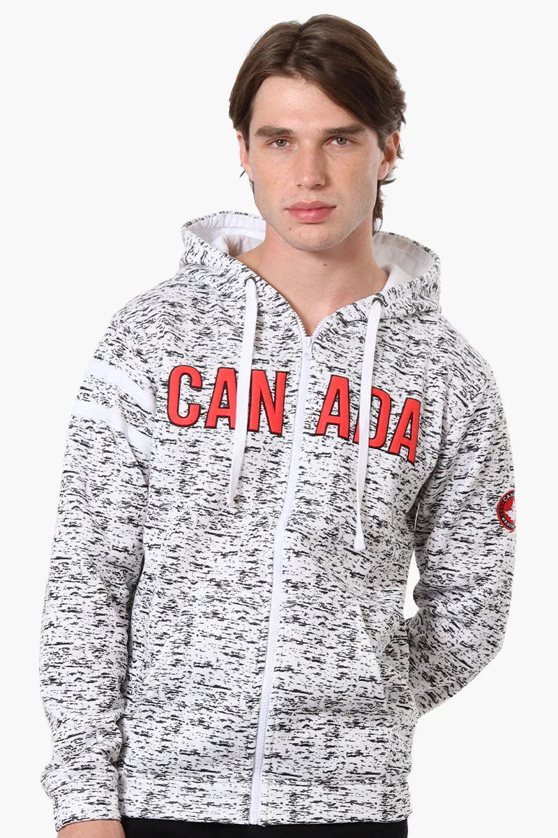 Canada Weather Gear Sleeve Stripe Zip Up Hoodie - White