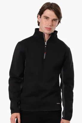 Canada Weather Gear Solid Half Zip Sweatshirt - Black