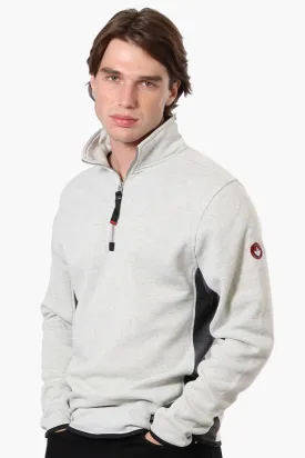 Canada Weather Gear Solid Half Zip Sweatshirt - White