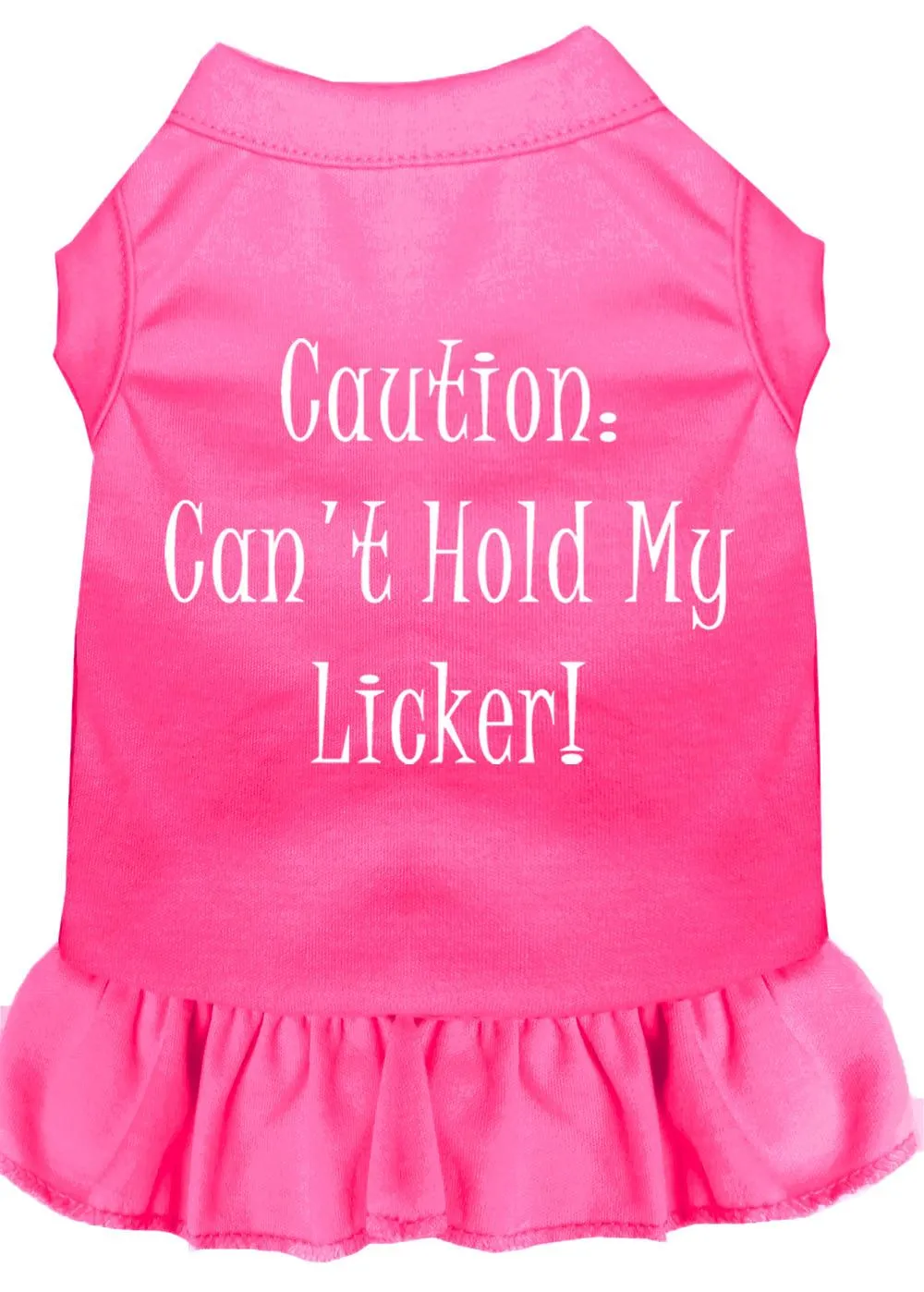 Can't Hold My Licker Screen Print Dress Bright Pink Xl (16)