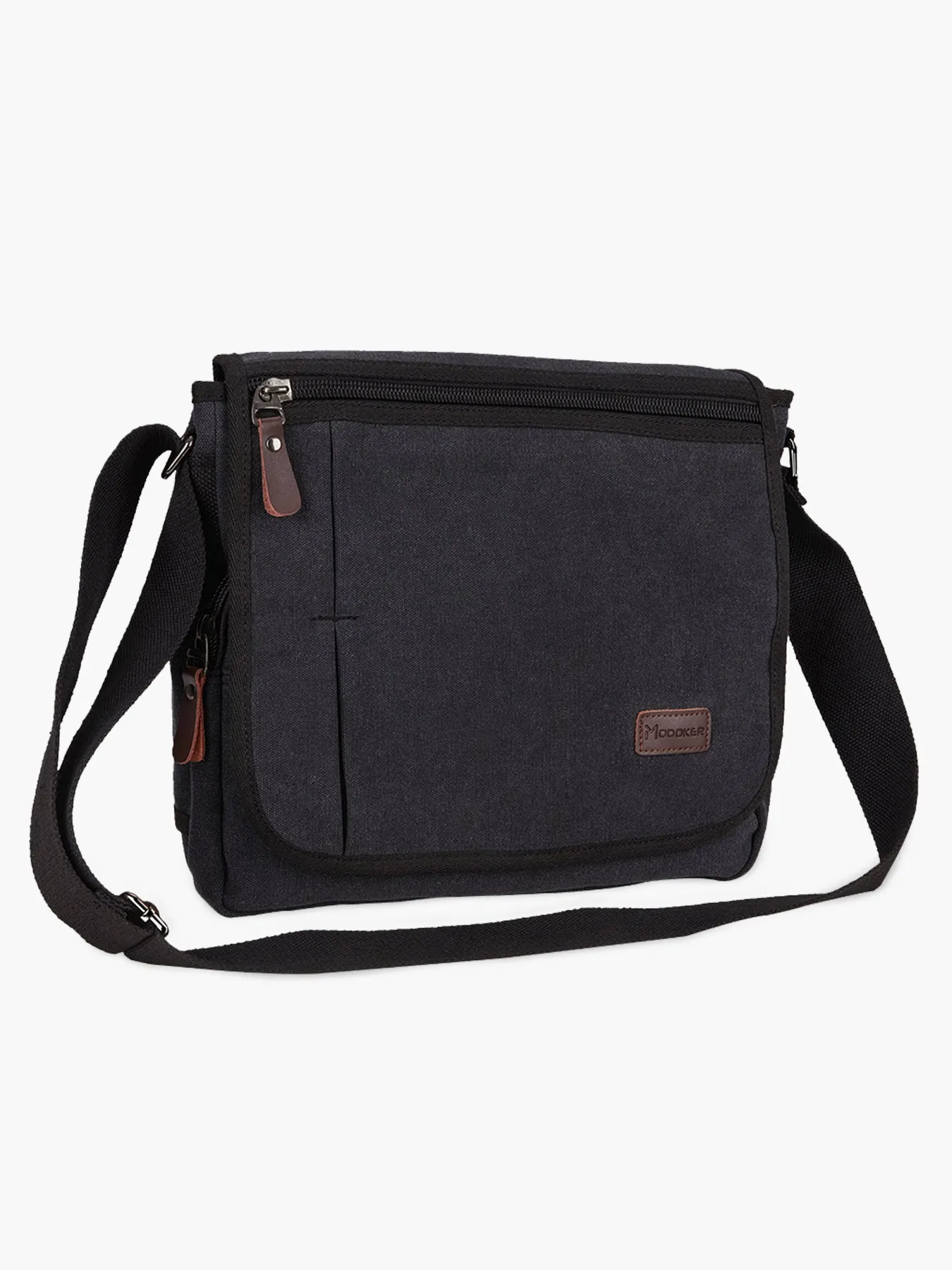 Canvas 13 Inches Shoulder Bag with Bottle Pocket for Men