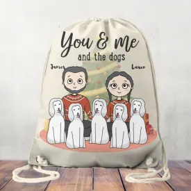 Canvas Drawstring Bag Personalised You Me and The Dogs