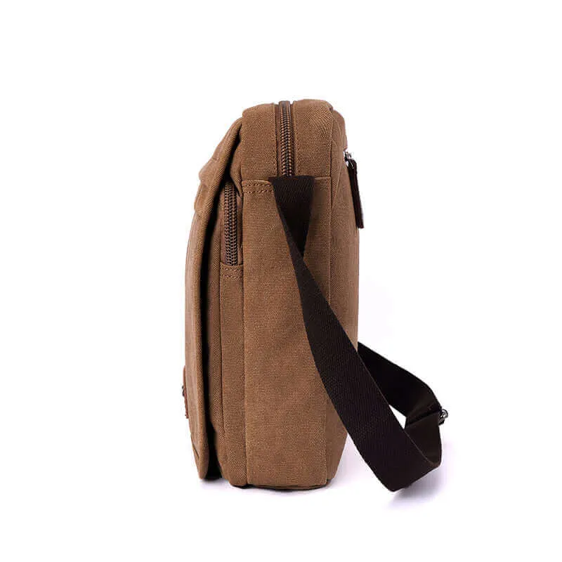 Canvas Messenger Bag | Fits 13.3 Inch Laptop