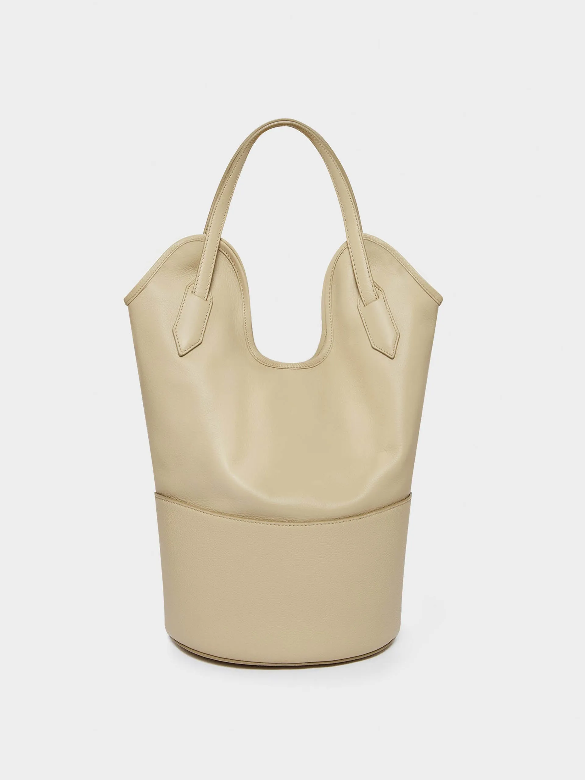 Cappuccino Small Ray bucket bag