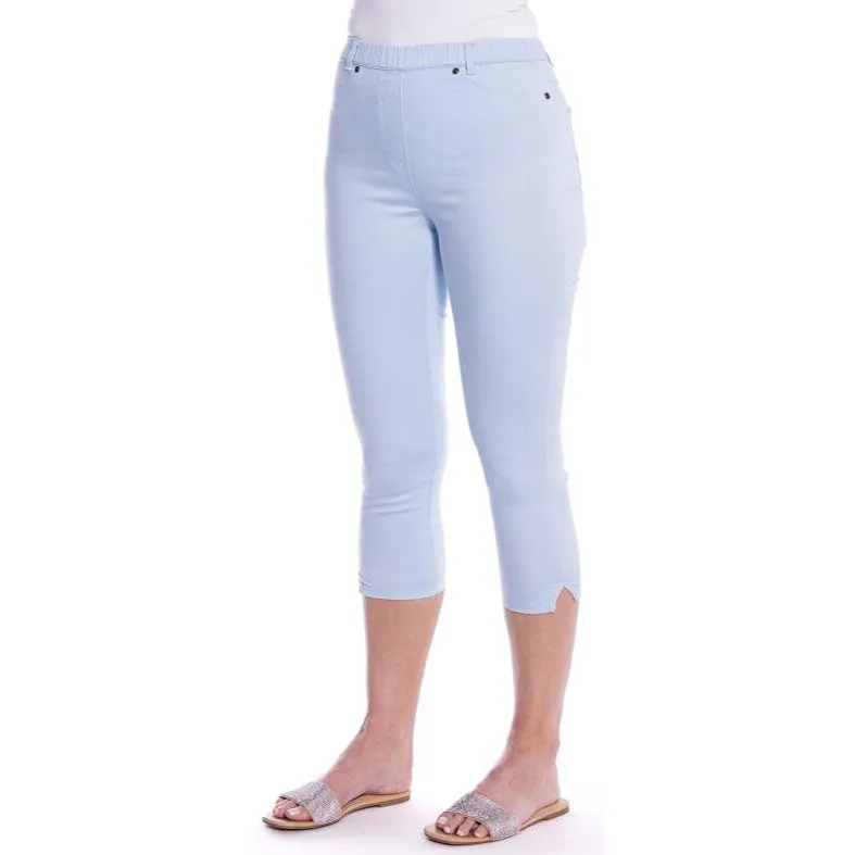 Capri Jeggings by Café Latte - Soft Blue