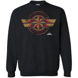 Captain Marvel Color Fade Circle Logo Badge Crewneck Pullover Sweatshirt