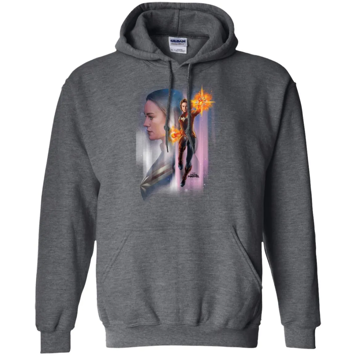 Captain Marvel Flying Space Portrait Pullover Hoodie Sweatshirt