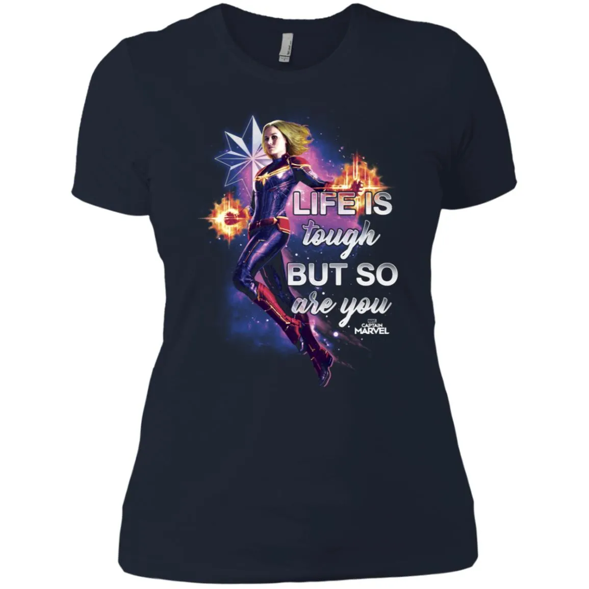 Captain Marvel Inspirational Quote Flight Women Cotton T-Shirt