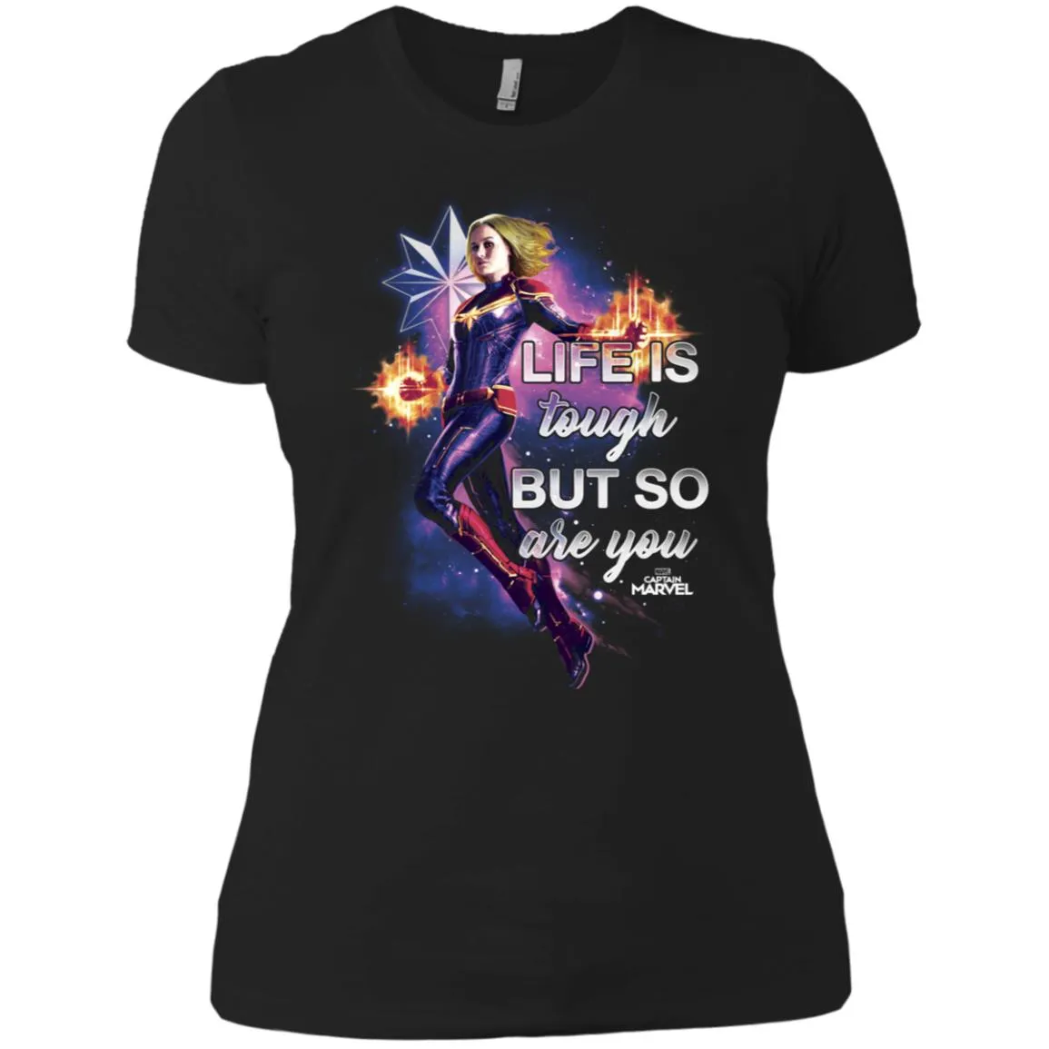 Captain Marvel Inspirational Quote Flight Women Cotton T-Shirt